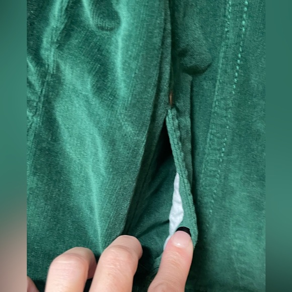 AMX Green Corduroy Long Sleeve Snap-up Jacket Size Large - Picture 7 of 11